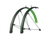 SKS Bluemels Stingray 28 Mudguard Set 45mm 45MM MATT BLACK/LIME GREE  click to zoom image