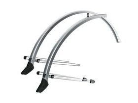SKS Commuter Mudguard Set With Spoiler Silver 26" 60mm