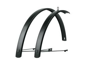 SKS Edge Al 28" 46mm Matt Black Aluminium Mudguard Set: Matt Black 46mm 28"