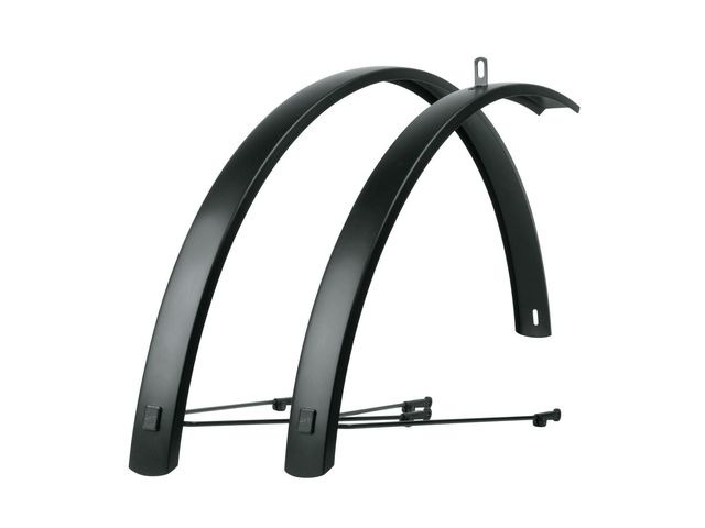 SKS Edge Al 28" 46mm Matt Black Aluminium Mudguard Set: Matt Black 46mm 28" click to zoom image