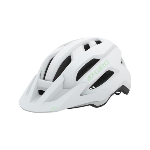 Giro Fixture Ii Women's MTB Helmet 2023: Matte White/Green Unisize 50-57cm click to zoom image