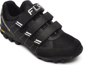 FLR Bushmaster MTB/Trail Shoe in Black/Silver Velcro Fastening