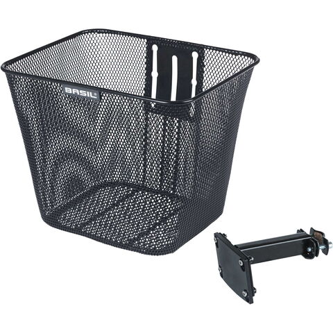 Basil Bilbao FM front basket, fixed, blk click to zoom image