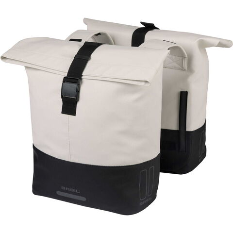 Basil Cove double pannier bag, white click to zoom image
