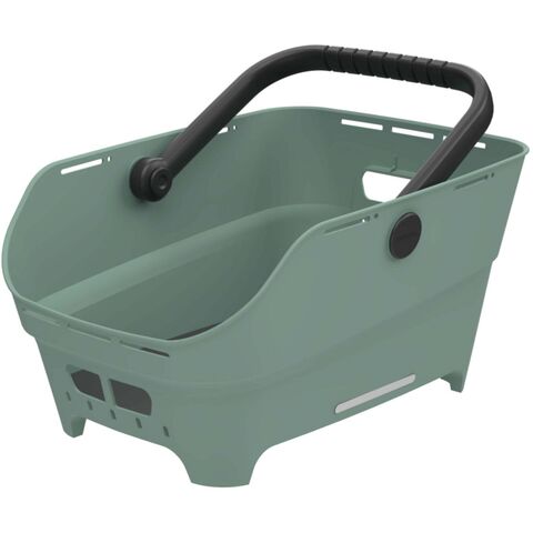 Basil Cento Neo rear basket, silvergreen click to zoom image