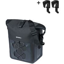 Basil Navigator Storm Medium, single pannier bag,MIK Hooks, 12-15L, black