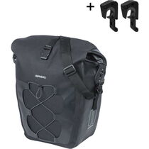 Basil Navigator Storm Large, single pannier bag,MIK Hooks, 25-31L, black