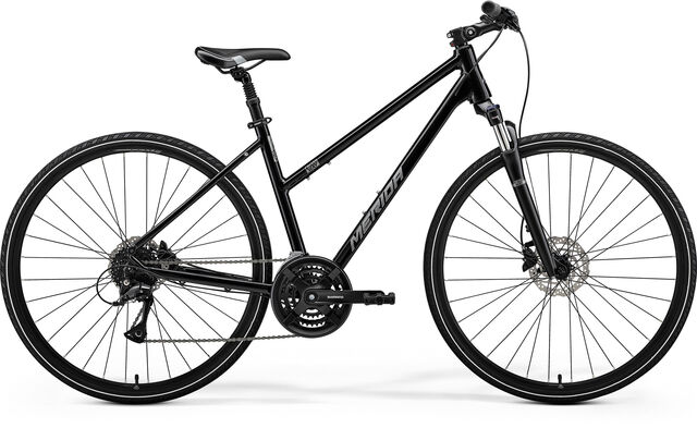 MERIDA Crossway 10 Women's - Black/Silver - MY25 click to zoom image